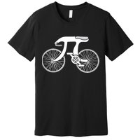 Pi Day Pi Cycle Bicycle Bike Math Symbol 3 14 Cyclist Pun Premium T-Shirt