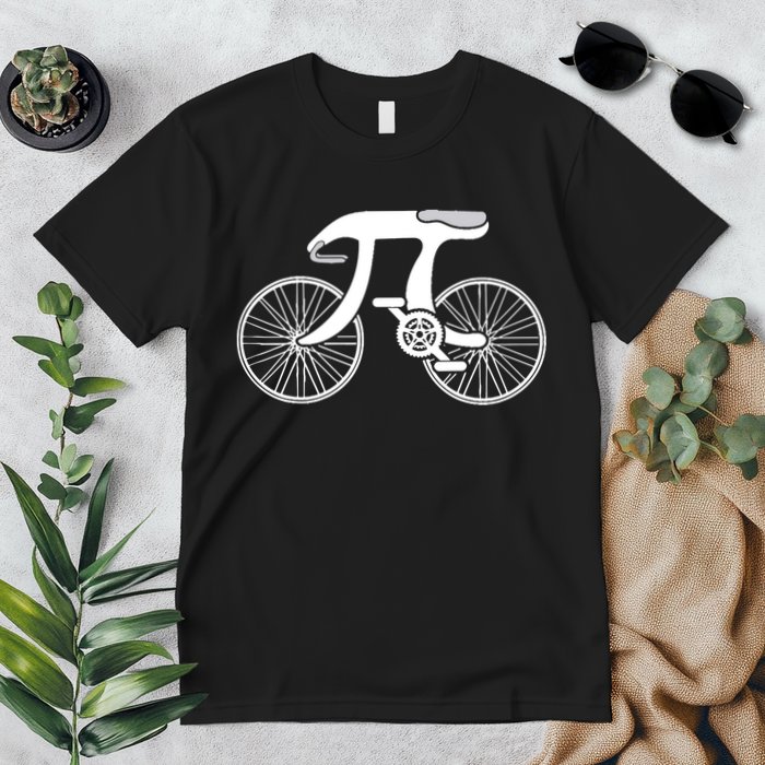 Pi Day Pi Cycle Bicycle Bike Math Symbol 3 14 Cyclist Pun Premium T-Shirt