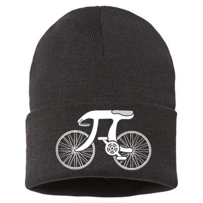 Pi Day Pi Cycle Bicycle Bike Math Symbol 3 14 Cyclist Pun Sustainable Knit Beanie
