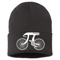 Pi Day Pi Cycle Bicycle Bike Math Symbol 3 14 Cyclist Pun Sustainable Knit Beanie