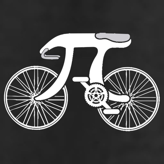 Pi Day Pi Cycle Bicycle Bike Math Symbol 3 14 Cyclist Pun 25L Jumbo Tote