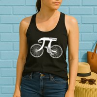 Pi Day Pi Cycle Bicycle Bike Math Symbol 3 14 Cyclist Pun Womens Tank Top