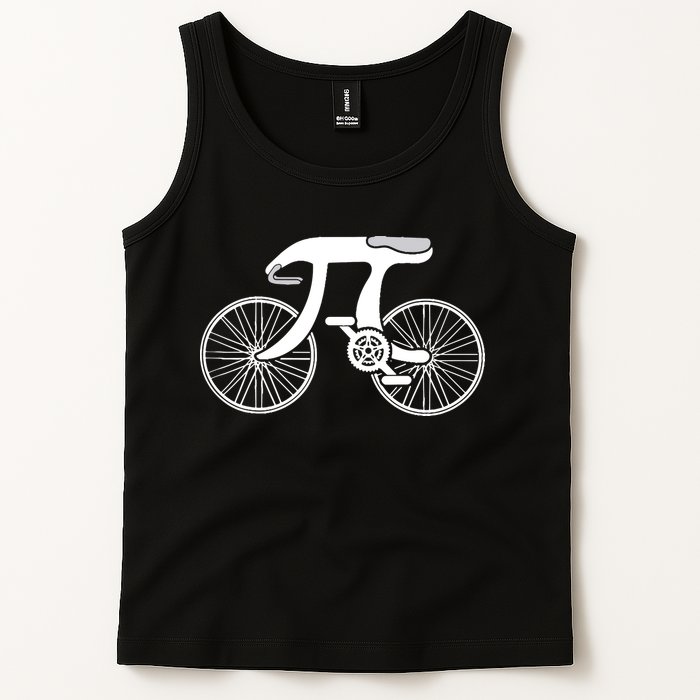 Pi Day Pi Cycle Bicycle Bike Math Symbol 3 14 Cyclist Pun Tank Top