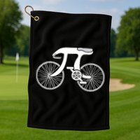 Pi Day Pi Cycle Bicycle Bike Math Symbol 3 14 Cyclist Pun Golf Towel