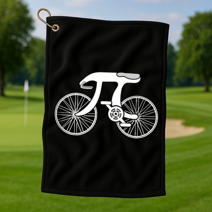 Pi Day Pi Cycle Bicycle Bike Math Symbol 3 14 Cyclist Pun Golf Towel