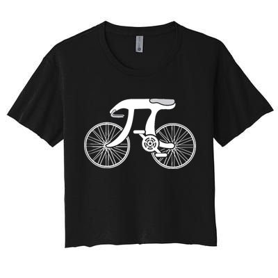 Pi Day Pi Cycle Bicycle Bike Math Symbol 3 14 Cyclist Pun Crop Top