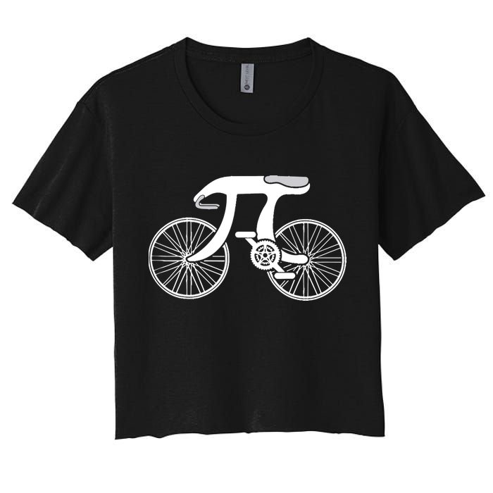 Pi Day Pi Cycle Bicycle Bike Math Symbol 3 14 Cyclist Pun Crop Top