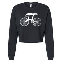Pi Day Pi Cycle Bicycle Bike Math Symbol 3 14 Cyclist Pun Cropped Pullover Crew