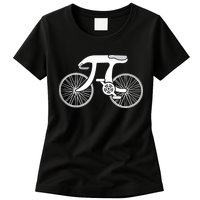 Pi Day Pi Cycle Bicycle Bike Math Symbol 3 14 Cyclist Pun Womens T-Shirt