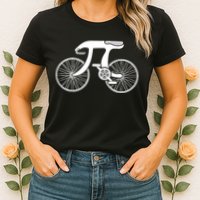 Pi Day Pi Cycle Bicycle Bike Math Symbol 3 14 Cyclist Pun Womens T-Shirt