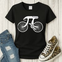 Pi Day Pi Cycle Bicycle Bike Math Symbol 3 14 Cyclist Pun Womens T-Shirt