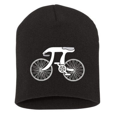 Pi Day Pi Cycle Bicycle Bike Math Symbol 3 14 Cyclist Pun Short Acrylic Beanie