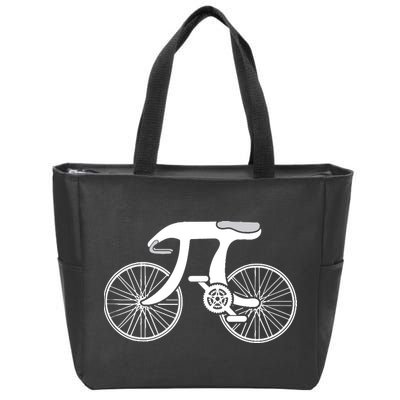 Pi Day Pi Cycle Bicycle Bike Math Symbol 3 14 Cyclist Pun Zip Tote Bag