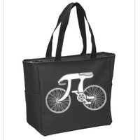 Pi Day Pi Cycle Bicycle Bike Math Symbol 3 14 Cyclist Pun Zip Tote Bag