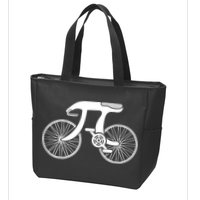 Pi Day Pi Cycle Bicycle Bike Math Symbol 3 14 Cyclist Pun Zip Tote Bag