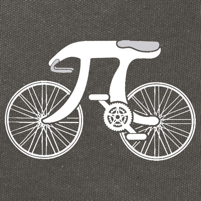 Pi Day Pi Cycle Bicycle Bike Math Symbol 3 14 Cyclist Pun Cotton Canvas Backpack
