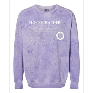 Photographer Definition Colorblast Crewneck Sweatshirt