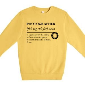 Photographer Definition Premium Crewneck Sweatshirt