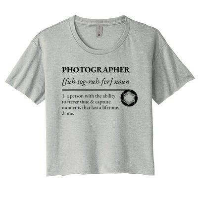 Photographer Definition Women's Crop Top Tee