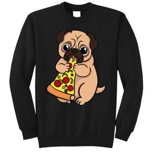 Pug Dog Pizza Lover Funny Sarcasm Humor Gift Sweatshirt