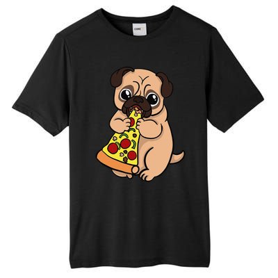 Pug Dog Pizza Lover Funny Sarcasm Humor Gift Tall Fusion ChromaSoft Performance T-Shirt