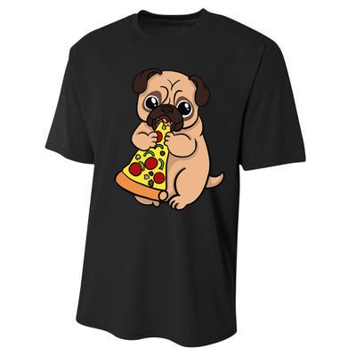 Pug Dog Pizza Lover Funny Sarcasm Humor Gift Performance Sprint T-Shirt