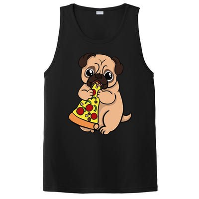 Pug Dog Pizza Lover Funny Sarcasm Humor Gift PosiCharge Competitor Tank