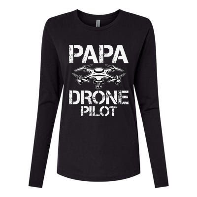 Papa Drone Pilot Drone Operator Fpv Drone Pilot Dad Gifts Womens Cotton Relaxed Long Sleeve T-Shirt