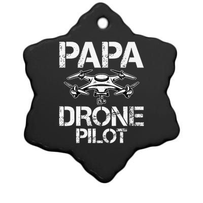 Papa Drone Pilot Drone Operator Fpv Drone Pilot Dad Gifts Ceramic Star Ornament