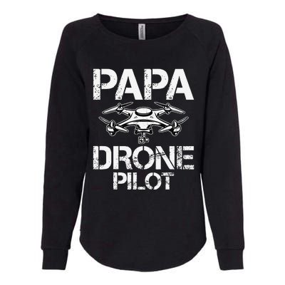 Papa Drone Pilot Drone Operator Fpv Drone Pilot Dad Gifts Womens California Wash Sweatshirt