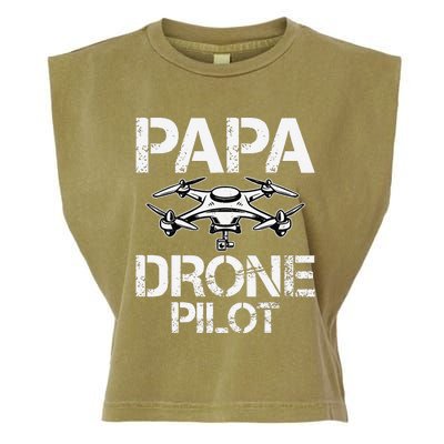 Papa Drone Pilot Drone Operator Fpv Drone Pilot Dad Gifts Garment-Dyed Women's Muscle Tee