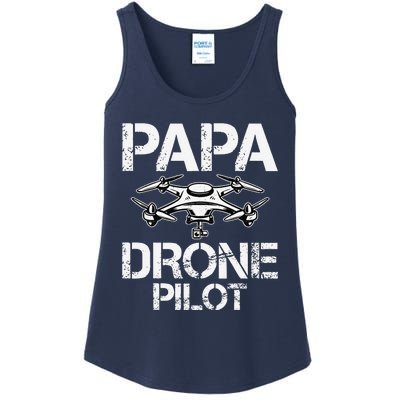 Papa Drone Pilot Drone Operator Fpv Drone Pilot Dad Gifts Ladies Essential Tank