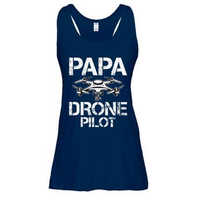 Papa Drone Pilot Drone Operator Fpv Drone Pilot Dad Gifts Ladies Essential Flowy Tank