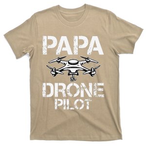 Papa Drone Pilot Drone Operator Fpv Drone Pilot Dad Gifts T-Shirt