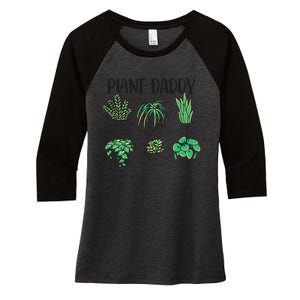 Plant Daddy Plant Lover Gardener Women's Tri-Blend 3/4-Sleeve Raglan Shirt