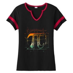 Pi Day Pi Symbol Funny Math Teacher Ladies Halftime Notch Neck Tee