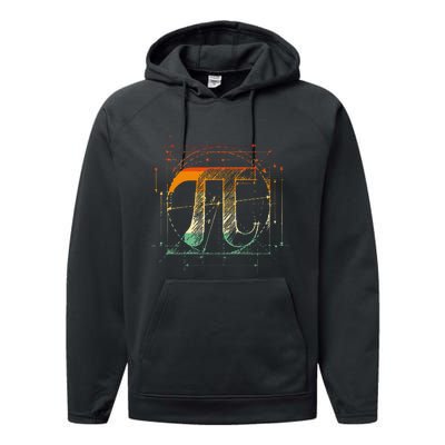 Pi Day Pi Symbol Funny Math Teacher Performance Fleece Hoodie