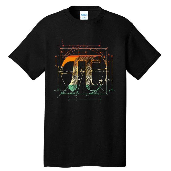 Pi Day Pi Symbol Funny Math Teacher Tall T-Shirt