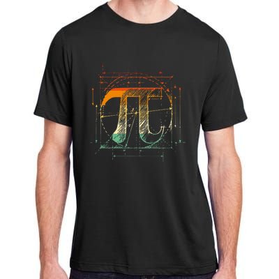 Pi Day Pi Symbol Funny Math Teacher Adult ChromaSoft Performance T-Shirt