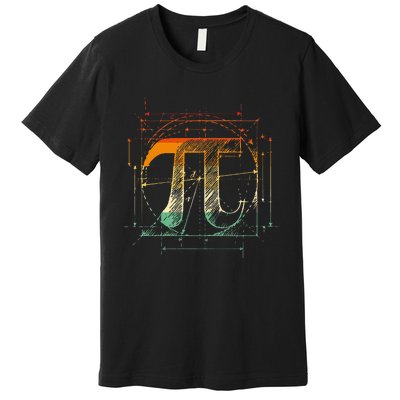 Pi Day Pi Symbol Funny Math Teacher Premium T-Shirt