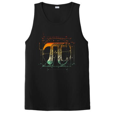 Pi Day Pi Symbol Funny Math Teacher PosiCharge Competitor Tank