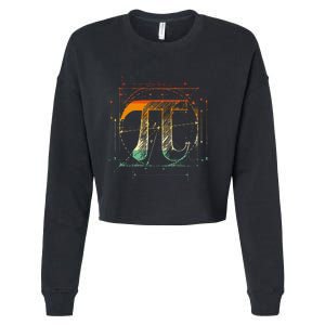 Pi Day Pi Symbol Funny Math Teacher Cropped Pullover Crew