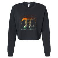 Pi Day Pi Symbol Funny Math Teacher Cropped Pullover Crew