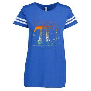 Pi Day Pi Symbol Funny Math Teacher Enza Ladies Jersey Football T-Shirt