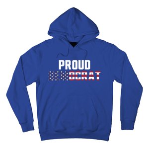 Proud Democrat Political Democratic Liberal American Flag Gift Hoodie