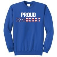 Proud Democrat Political Democratic Liberal American Flag Gift Sweatshirt