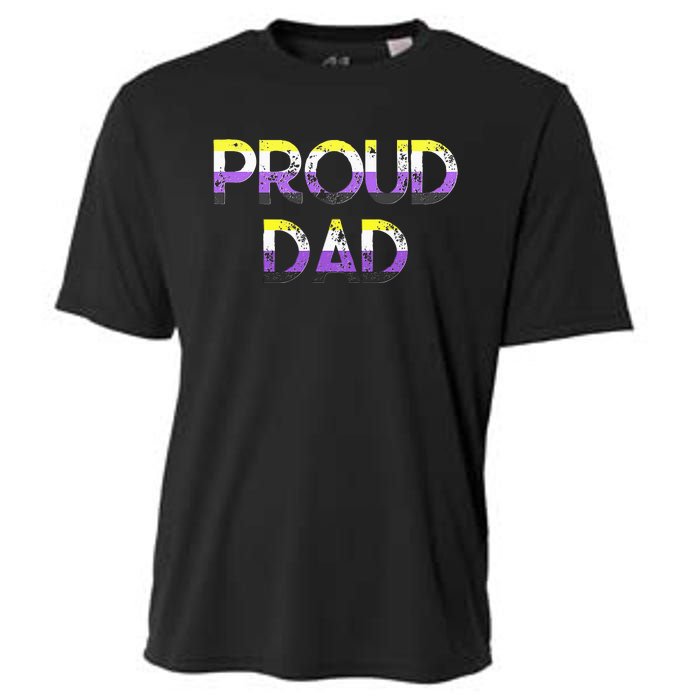 Proud Dad Pride Flag Lgbt Cooling Performance Crew T-Shirt