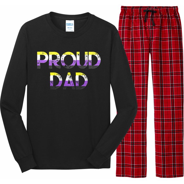 Proud Dad Pride Flag Lgbt Long Sleeve Pajama Set