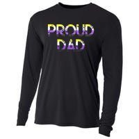 Proud Dad Pride Flag Lgbt Cooling Performance Long Sleeve Crew