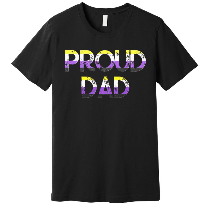 Proud Dad Pride Flag Lgbt Premium T-Shirt